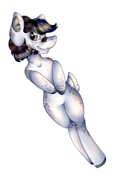 Size: 2452x3572 | Tagged: safe, artist:chazmazda, derpibooru import, oc, unofficial characters only, pony, art trade, black and white, dots, freckles, fullbody, glow, grayscale, happy, highlight, highlights, hooves, horns, image, markings, monochrome, photo, plaster, png, shade, shading, shine, shiny eyes, simple background, smiling, solo, tail, transparent background, white