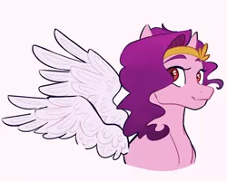 Size: 1000x800 | Tagged: safe, artist:roradye, derpibooru import, pipp petals, pegasus, pony, adorapipp, bust, cute, female, g5, image, jpeg, looking at you, mare, portrait, simple background, solo, white background, wings