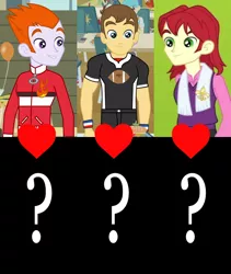 Size: 1590x1888 | Tagged: safe, derpibooru import, edit, edited screencap, screencap, heath burns, nolan north, teddy t. touchdown, equestria girls, equestria girls (movie), bachelor, cropped, heart, image, implied shipping, png, question mark, shipping, shipping domino