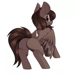 Size: 2160x2160 | Tagged: suggestive, artist:cancer742, derpibooru import, oc, oc:sherman, unofficial characters only, pegasus, pony, butt, cute, image, male, png, raised tail, simple background, solo, solo male, tail, white background, wings