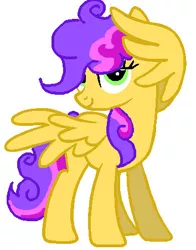 Size: 354x451 | Tagged: safe, artist:6liza6, artist:thetechnocat, derpibooru import, oc, unofficial characters only, pegasus, pony, base used, female, image, jpeg, lidded eyes, mare, offspring, parent:cheese sandwich, parent:twilight sparkle, parents:cheeselight, simple background, solo, white background
