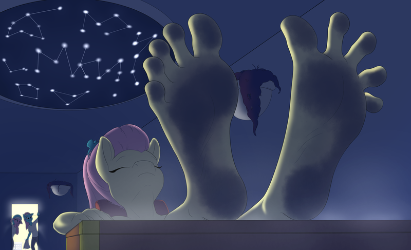 Size: 1775x1080 | Tagged: suggestive, alternate version, artist:nudeknightart, derpibooru import, aloe, fluttershy, lotus blossom, anthro, pegasus, plantigrade anthro, barefoot, big feet, digital art, dirt, dirty, dirty feet, feet, fetish, foot fetish, hot tub, image, png, relaxing, soles, steam, toes, wiggling toes