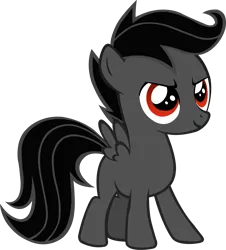 Size: 6465x7162 | Tagged: safe, artist:goldenheart4, derpibooru import, king sombra, scootaloo, pegasus, pony, female, filly, image, missing cutie mark, palette swap, png, recolor, simple background, solo, transparent background