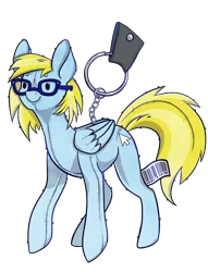 Size: 3075x4029 | Tagged: safe, artist:toricrey, derpibooru import, oc, oc:cloud cuddler, unofficial characters only, pegasus, pony, accessories, commission, female, glasses, image, keychain, made in china, mouse cursor, plushie, png, simple background, solo, transparent background, ych result