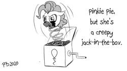 Size: 1200x675 | Tagged: safe, artist:pony-berserker, derpibooru import, pinkie pie, creepy, image, jack-in-the-box, kill it with fire, nightmare fuel, nightmare night, not pinkamena, objectification, png, pony-berserker's twitter sketches
