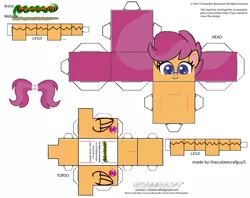 Size: 2979x2354 | Tagged: safe, derpibooru import, scootaloo, pegasus, pony, my little pony: pony life, craft, cubeecraft, female, filly, image, papercraft, png, printable, simple background, solo, white background