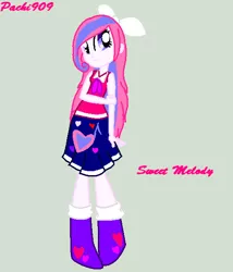 Size: 507x593 | Tagged: safe, artist:pokeloidpachiviray, derpibooru import, oc, oc:sweet melody, equestria girls, human oc, image, jpeg, solo