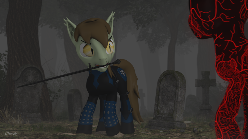 Size: 3840x2160 | Tagged: safe, artist:chacek757, derpibooru import, oc, 3d, graveyard, image, png, sfm pony, source filmmaker