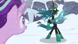 Size: 1920x1080 | Tagged: safe, derpibooru import, screencap, queen chrysalis, starlight glimmer, the ending of the end, image, png