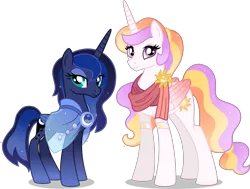 Size: 5299x4000 | Tagged: safe, artist:limedazzle, derpibooru import, princess celestia, princess luna, alicorn, pony, absurd resolution, alternate design, alternate hairstyle, duo, female, image, png, royal sisters, show accurate, siblings, simple background, sisters, transparent background, vector