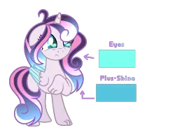 Size: 1270x944 | Tagged: safe, artist:stellamoonshine, derpibooru import, oc, oc:chaotic heart, alicorn, hybrid, pony, female, image, offspring, parent:discord, parent:princess flurry heart, parents:flurrycord, png, simple background, solo, transparent background