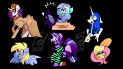 Size: 1920x1080 | Tagged: safe, artist:opossum-stuff, derpibooru import, derpy hooves, fluttershy, lyra heartstrings, princess celestia, rarity, starlight glimmer, alicorn, pegasus, pony, unicorn, bandaid, blushing, bust, choker, clothes, converse, dialogue, dress, emo, evening gloves, female, gloves, image, jewelry, jpeg, long ears, long gloves, looking at you, looking up, mare, necklace, open mouth, portrait, shoes, simple background, smiling, spread wings, teenage glimmer, teenager, three quarter view, wings