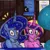 Size: 1248x1237 | Tagged: suggestive, artist:newyorkx3, derpibooru import, edit, princess cadance, princess celestia, princess luna, anthro, bath, breasts, cleavage, cropped, duo focus, female, frightened, frown, image, looking at you, nudity, open mouth, png, scared, smiling, swimming pool, towel, traditional art, true love princesses, wide eyes, worried
