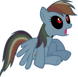 Size: 895x893 | Tagged: semi-grimdark, artist:pagiepoppie12345, derpibooru import, rainbow dash, pegasus, pony, fall weather friends, .exe, 1000 hours in ms paint, crack, female, image, looking up, omg, open mouth, png, rainbow.exe, recolor, red eyes, shocked, shocked expression, simple background, solo, transparent background, vector