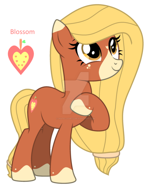 Size: 1280x1578 | Tagged: safe, artist:hate-love12, derpibooru import, oc, oc:blossom, earth pony, pony, deviantart watermark, female, image, mare, obtrusive watermark, png, simple background, solo, transparent background, watermark