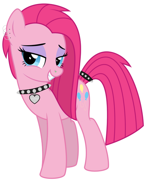 Size: 1280x1586 | Tagged: safe, artist:reitanna-seishin, artist:soulless pinkamena, derpibooru import, edit, editor:soulless pinkamena, vector edit, pinkie pie, image, metal, pinkamena diane pie, png, punk, punkie pie, vector