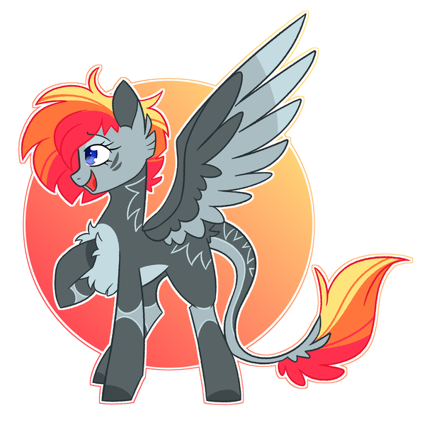 Size: 2552x2569 | Tagged: safe, artist:crazysketch101, derpibooru import, oc, oc:crazy looncrest, unofficial characters only, pegasus, pony, image, png, simple background, solo, white background