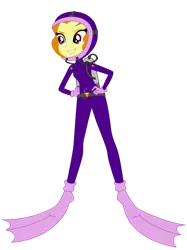 Size: 1024x1366 | Tagged: safe, artist:zefrenchm, derpibooru import, adagio dazzle, equestria girls, clothes, diving suit, female, hooded wetsuit, image, png, scuba, scuba diving, scuba gear, simple background, solo, transparent background, vector, wetsuit