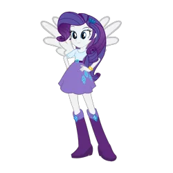 Size: 1280x1280 | Tagged: safe, derpibooru import, edit, editor:mario101, rarity, equestria girls, image, pegasus rarity, png, ponied up, race swap, simple background, solo, transparent background, wings