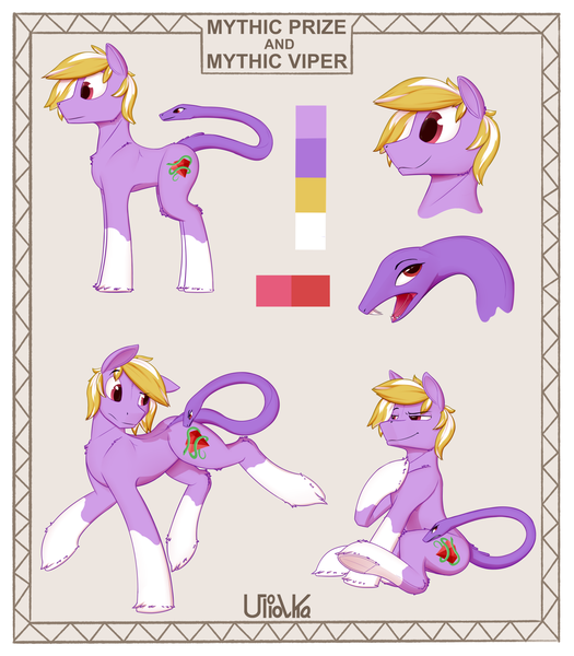 Size: 2100x2400 | Tagged: safe, alternate version, artist:uliovka, derpibooru import, oc, oc:mythic prize, unofficial characters only, original species, pony, image, male, png, reference sheet, simple background, stallion