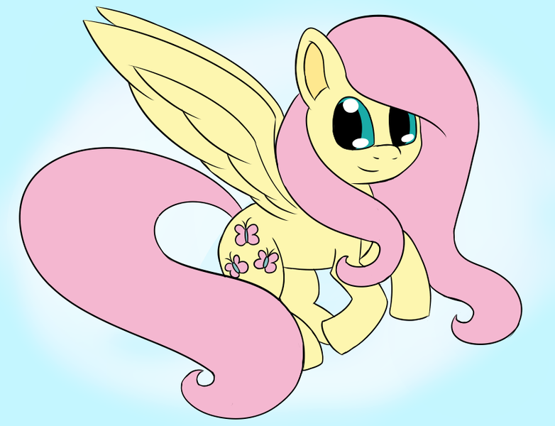 Size: 858x658 | Tagged: safe, artist:puppyhowler, derpibooru import, fluttershy, pegasus, pony, cute, image, png, shyabetes, solo