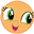 Size: 32x32 | Tagged: safe, derpibooru import, applejack, emoticon, happy, hatless, image, missing accessory, mlpforums, png, solo