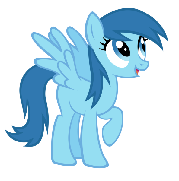 Size: 1592x1611 | Tagged: safe, artist:durpy, derpibooru import, blue october, blueberry muffin, pegasus, pony, .ai available, .svg available, background pony, female, image, mare, png, raised hoof, simple background, solo, transparent background, vector, wings