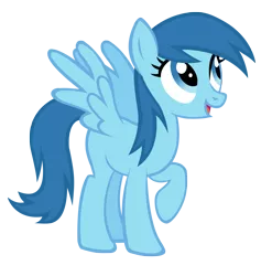 Size: 1592x1611 | Tagged: safe, artist:durpy, derpibooru import, blue october, blueberry muffin, pegasus, pony, .ai available, .svg available, background pony, female, image, mare, png, raised hoof, simple background, solo, transparent background, vector, wings