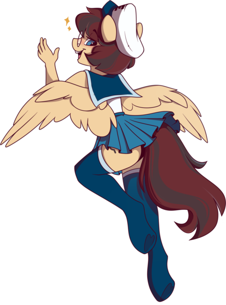 Size: 1255x1687 | Tagged: suggestive, artist:crimmharmony, derpibooru import, oc, oc:rukh, unofficial characters only, anthro, pegasus, unguligrade anthro, blushing, clothes, commission, crossdressing, glasses, image, male, png, sailor scout, sailor uniform, simple background, skirt, solo, solo male, tail, transparent background, uniform, wings