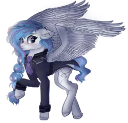 Size: 1280x1231 | Tagged: safe, artist:justkattyo, derpibooru import, oc, unofficial characters only, pegasus, pony, clothes, female, image, png, simple background, suit, transparent background, unshorn fetlocks
