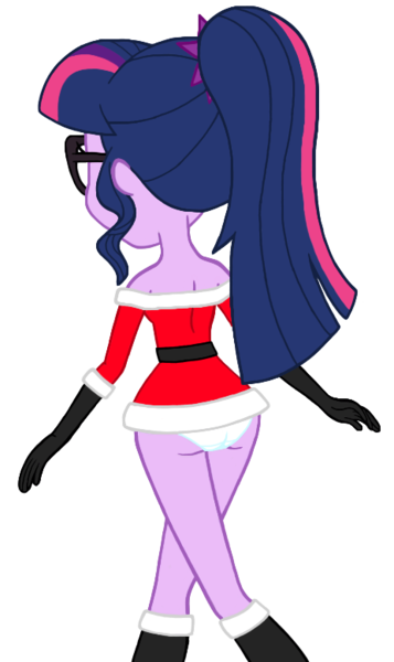 Size: 463x779 | Tagged: suggestive, derpibooru import, edit, editor:astroboy84, sci-twi, twilight sparkle, equestria girls, equestria girls series, belt, boots, butt, christmas, christmas outfit, clothes, costume, glasses, gloves, holiday, image, panties, panty shot, png, ponytail, purple hair, santa costume, sexy, sexy santa costume, shoes, simple background, skirt, solo, the ass was fat, transparent background, twibutt, underwear, upskirt, white panties, white underwear