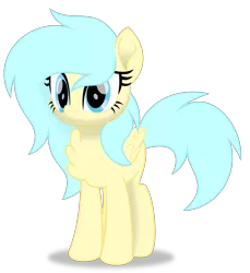 Size: 3000x3281 | Tagged: safe, artist:keronianniroro, derpibooru import, oc, oc:aqua everglow, pegasus, pony, chest fluff, female, image, mare, movie accurate, png, simple background, solo, vector