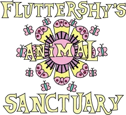 Size: 497x456 | Tagged: safe, derpibooru import, fluttershy, fluttershy leans in, colored, flower, image, logo, png, simple background, sweet feather sanctuary, transparent background, zoo
