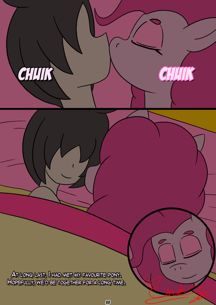 Size: 1736x2456 | Tagged: questionable, artist:otakon, derpibooru import, pinkie pie, human, comic:meeting pinkie, aftersex, brony, comic, commission, image, png, sleeping