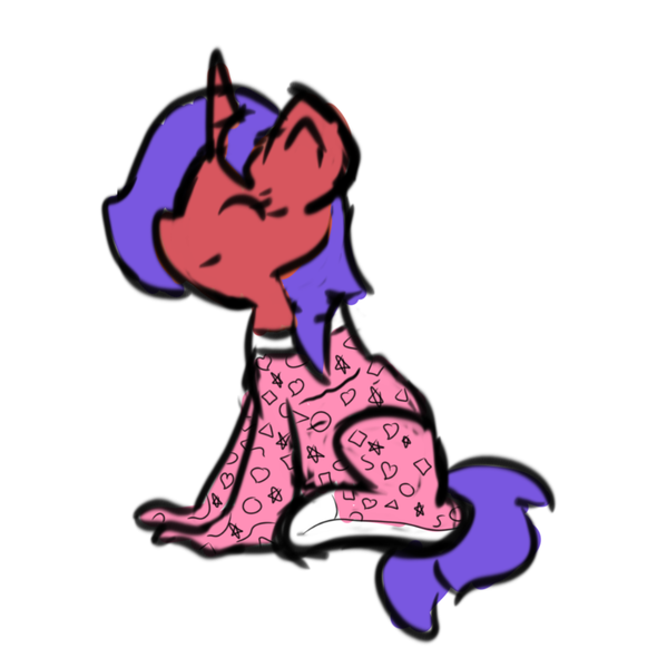 Size: 870x871 | Tagged: safe, artist:sparklepopshine, derpibooru import, oc, oc:sparkle pop, pony, unicorn, clothes, diaper, female, filly, footed sleeper, footie pajamas, image, onesie, pajamas, png, smiling