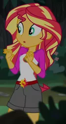 Size: 330x616 | Tagged: safe, derpibooru import, screencap, sunset shimmer, equestria girls, legend of everfree, legend of everfree - bloopers, cropped, female, image, png, solo