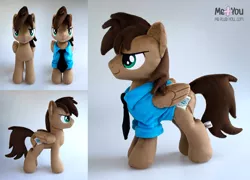 Size: 2000x1437 | Tagged: safe, artist:meplushyou, derpibooru import, oc, oc:paper trail, pegasus, pony, image, irl, jpeg, male, photo, plushie, solo, stallion
