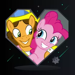 Size: 893x895 | Tagged: safe, artist:3d4d, derpibooru import, edit, edited screencap, screencap, cheese sandwich, pinkie pie, the last laugh, cheesepie, female, hearts and hooves day, holiday, image, male, png, shipping, straight, valentine's day, valentine's day card