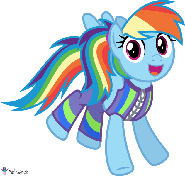 Size: 4206x4000 | Tagged: safe, artist:melisareb, derpibooru import, rainbow dash, pegasus, pony, .svg available, absurd resolution, alternate hairstyle, buckball fan gear rainbow dash, buckball uniform, clothes, cute, dashabetes, female, flying, gameloft, gameloft interpretation, image, jacket, looking at you, mare, pants, png, ponytail, simple background, solo, sports bra, sweatpants, transparent background, vector, wings