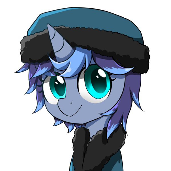 Size: 1920x1925 | Tagged: safe, artist:ce2438, derpibooru import, oc, oc:moonlight toccata, unofficial characters only, unicorn, clothes, coat, female, hat, image, png, simple background, transparent background, winter clothes