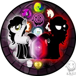 Size: 1024x1024 | Tagged: safe, artist:amgiwolf, derpibooru import, changeling queen oc, oc, oc:amgi, oc:nopony, oc:pinky rose, oc:viexy ams, unofficial characters only, changeling, changeling queen, earth pony, pegasus, pony, shadow pony, earth pony oc, eyelashes, female, hoof fluff, image, mannequin, mare, pegasus oc, png, simple background, transparent background, wings