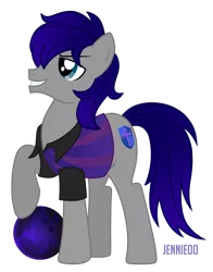 Size: 940x1200 | Tagged: safe, artist:jennieoo, derpibooru import, oc, oc:maverick, earth pony, pony, bowl, bowling, bowling ball, clothes, image, png, shirt, show accurate, simple background, smiling, solo, transparent background, vector
