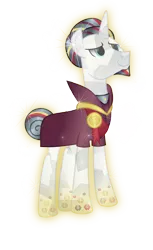 Size: 5058x8278 | Tagged: safe, artist:lincolnbrewsterfan, derpibooru import, chancellor neighsay, crystal pony, pony, unicorn, absurd resolution, alternate hairstyle, brooch, clothes, crystallized, crystallized pony, derpibooru exclusive, hoof designs, image, inkscape, looking up, male, pin, png, rainbow power, rainbow power-ified, robe, school logo, simple background, smiling, stallion, transparent background, vector