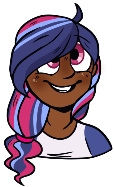 Size: 518x848 | Tagged: safe, artist:greyestgray, derpibooru import, oc, oc:infinity sparkle, human, dark skin, humanized, image, magical lesbian spawn, offspring, parents:tempestlight, parent:tempest shadow, parent:twilight sparkle, png, simple background, solo, transparent background