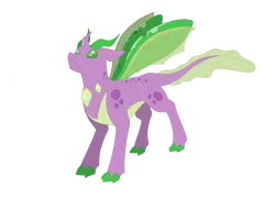 Size: 3064x2200 | Tagged: safe, artist:xtaibufox, derpibooru import, oc, oc:petiole, dragonling, hybrid, image, interspecies offspring, magical gay spawn, offspring, parent:spike, parents:thoraxspike, parent:thorax, png, simple background, solo, transparent background