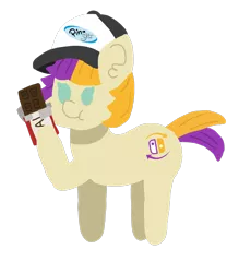 Size: 5000x6000 | Tagged: safe, artist:switcharoo, derpibooru import, oc, oc:switchie, unofficial characters only, earth pony, pony, baseball cap, cap, chocolate, dalokohs bar, earth pony oc, female, food, hat, image, logo, mare, nintendo switch, pingu, png, simple background, solo, team fortress 2, transparent background
