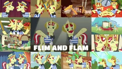 Size: 1978x1113 | Tagged: safe, derpibooru import, edit, edited screencap, editor:quoterific, screencap, derpy hooves, flam, flim, holly the hearths warmer doll, spring melody, sprinkle medley, pegasus, pony, unicorn, best gift ever, friendship university, leap of faith, the cutie re-mark, the super speedy cider squeezy 6000, viva las pegasus, apple, bipedal, bipedal leaning, bucket, cider, couch, duo, duo male, female, flim flam brothers, flying, food, glowing horn, hat, horn, image, laser, leaning, magic, magic aura, male, microphone, one eye closed, open mouth, png, teeth, wink