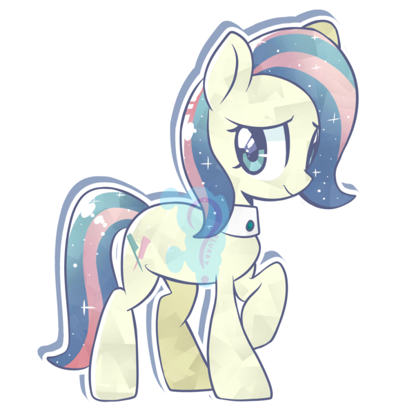 Size: 2649x2649 | Tagged: safe, artist:blurry-kun, derpibooru import, bonna fide, glamour gleam, crystal pony, pony, commission, commissioner:reversalmushroom, female, image, mare, png, raised hoof, simple background, smiling, transparent background, watermark