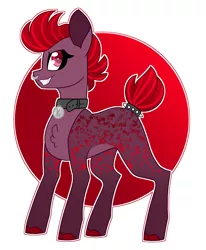 Size: 2367x2879 | Tagged: safe, artist:crazysketch101, derpibooru import, oc, oc:karma, unofficial characters only, earth pony, pony, collar, image, nose piercing, piercing, png, simple background, solo, white background
