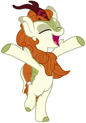 Size: 7000x10000 | Tagged: safe, artist:tardifice, derpibooru import, autumn blaze, kirin, sounds of silence, absurd resolution, bipedal, female, image, open mouth, png, simple background, solo, transparent background, vector